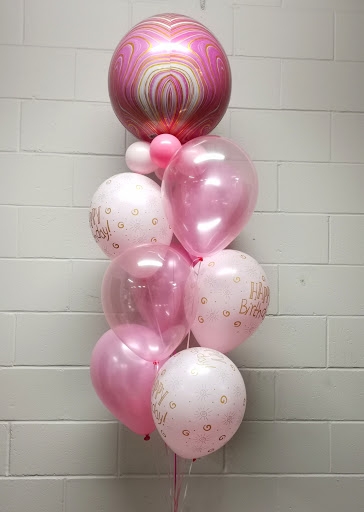 Birthday Pink Marble Fantasy Balloon Bouquet