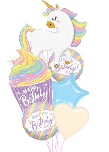Birthday Pastel Unicorn Balloons
